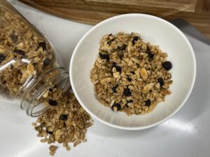 homemade granola in bowl